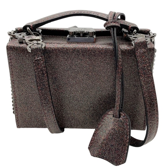 MARK CROSS GLITTER MULTI METALLIC GRACE MINI BOX BAG - Picture 1 of 14